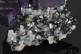 Purple Cubic Fluorite with Sphalerite & Galena - Illinois #176030-1